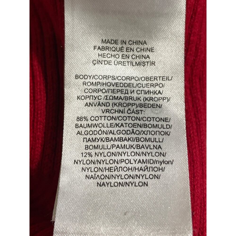 Lauren Ralph Lauren Ribbed Sweater Red Boat Neck Button Shoulder Women's Large - Picture 8 of 10